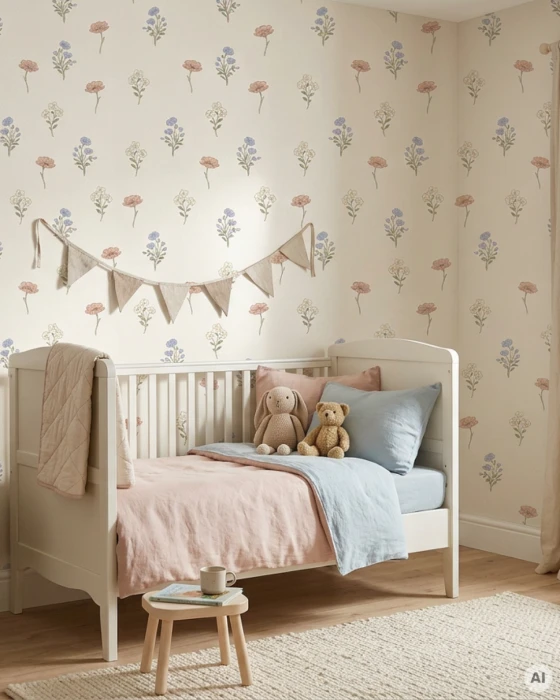 Tapeta w drobne kwiaty MEADOW SPRIGS