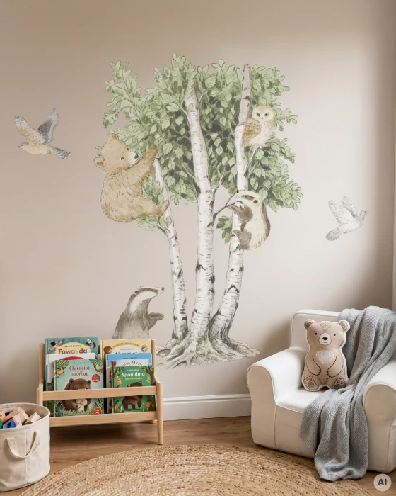 Leśna naklejka WILLOW TREE w pokoju dziecka