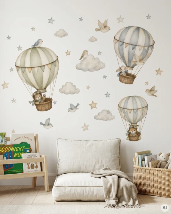 Naklejki ścienne z balonami LITTLE SKY ADVENTURE