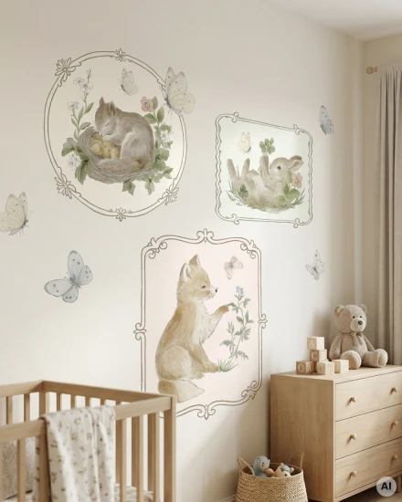 Woodland Portraits I Wall decal