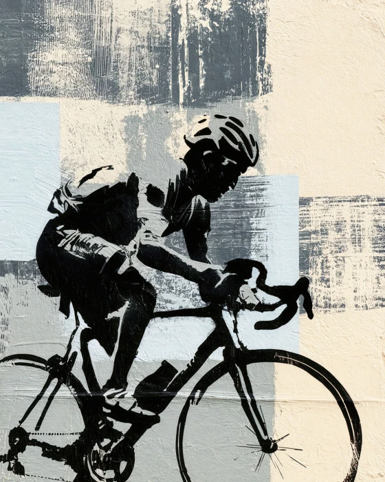 Błękitno-szara tapeta rowerowa do pokoju nastolatka