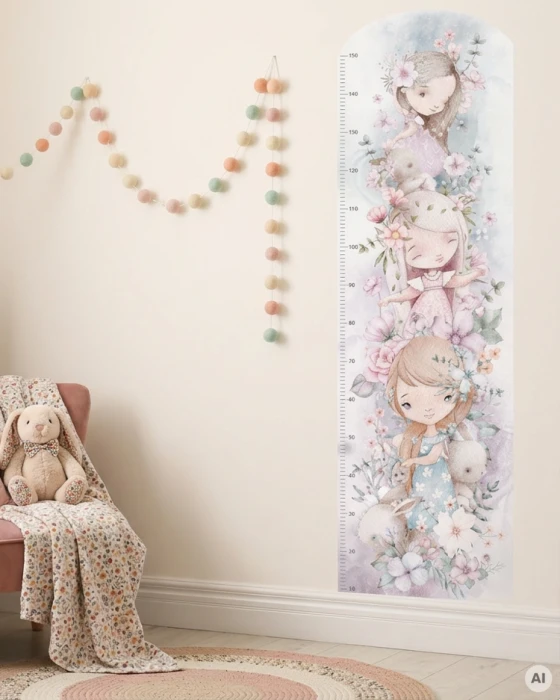 Miarka wzrostu MAGICORN 47 × 150 cm – widok całego wzoru