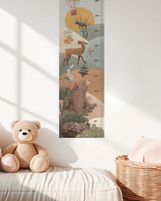 Naklejka na ścianę z miarką od 70 do 160 cm