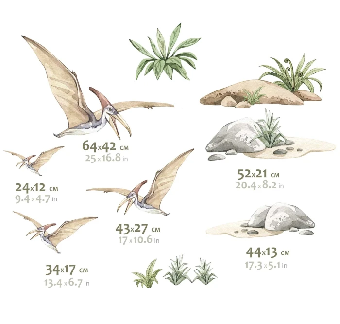Latające gady prehistoryczne do pokoju dziecka