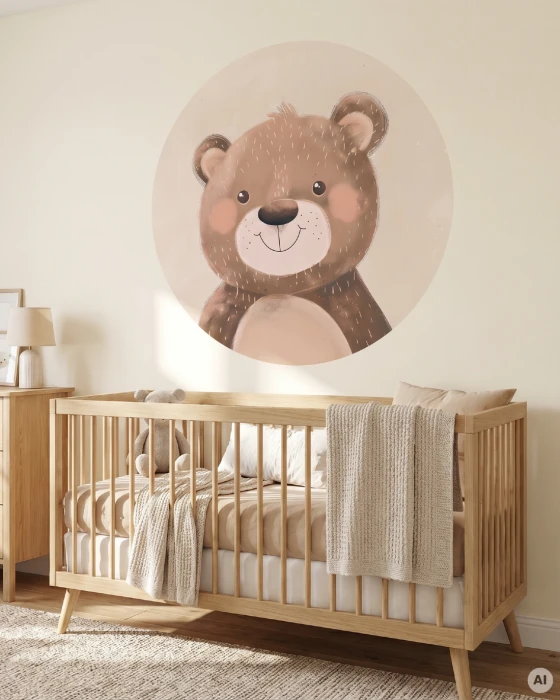 Naklejka ścienna z misiem CUDDLY FRIENDS