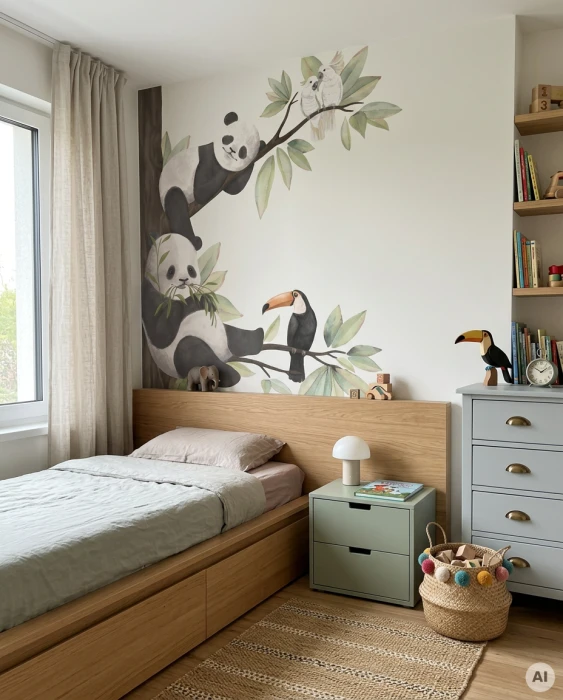Naklejki ścienne z pandami na drzewie PANDARIUM