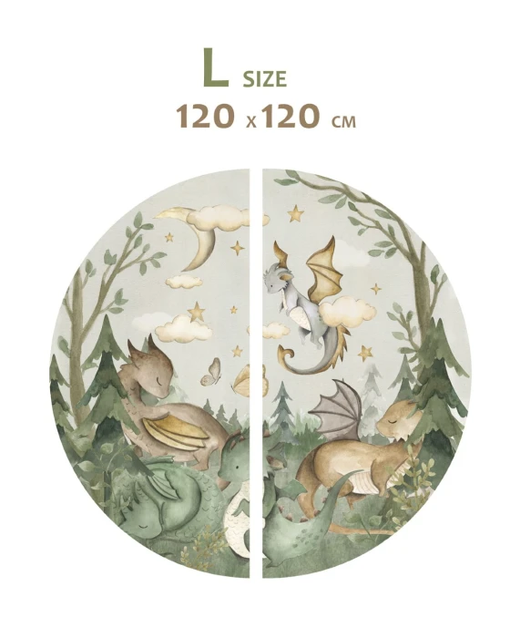 Naklejka SMOKI w wariancie 120 × 120 cm podzielona na dwa pionowe panele montażowe
