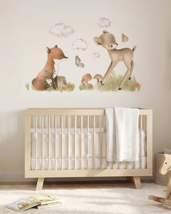 Naklejki ścienne lisek i sarenka LITTLE ONE III