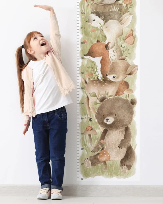 Miarka wzrostu LITTLE ONE na arkuszu 42 × 150 cm z podziałką od 10 do 150 cm