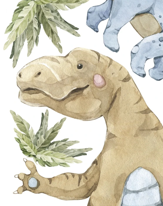 Naklejki DINO BAMBINO – tyranozaur 100 × 130 cm i stegozaur 95 × 56 cm