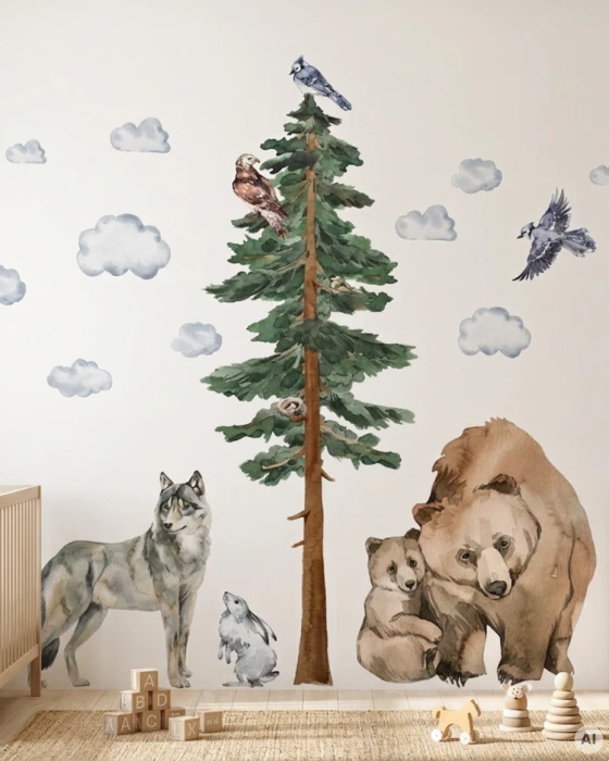 Naklejki ścienne z niedźwiedziami BACKWOODS I