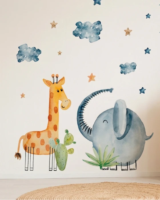 Naklejki TRZEJ AMIGOS – trzy osobne ilustracje zwierząt na ścianę
