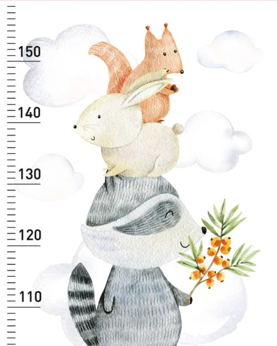 Samoprzylepna miarka wzrostu dla dzieci WOODLAND na ścianę