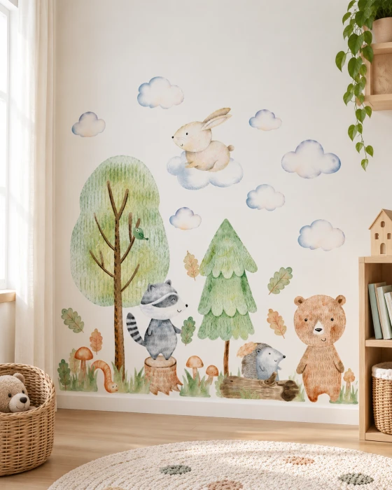 Naklejki ścienne ze zwierzętami leśnymi WOODLAND I