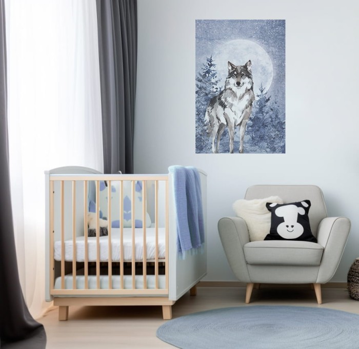 Plakat samoprzylepny LUNA wilk