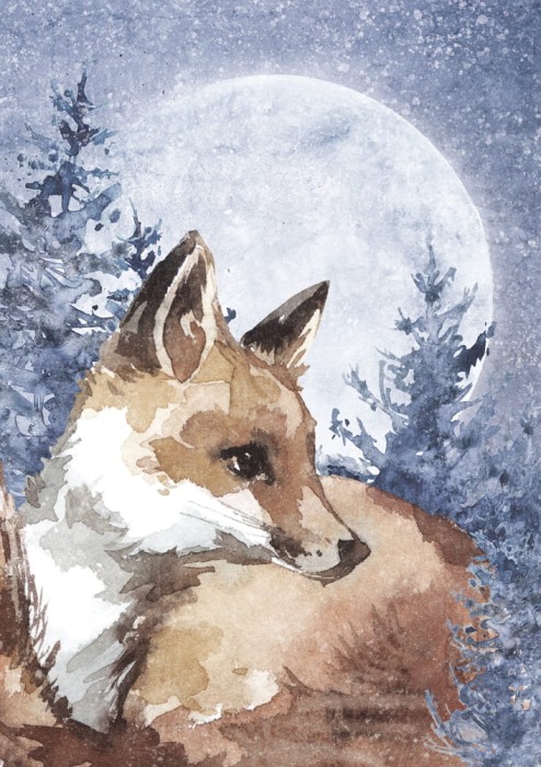 Plakat samoprzylepny LUNA lis