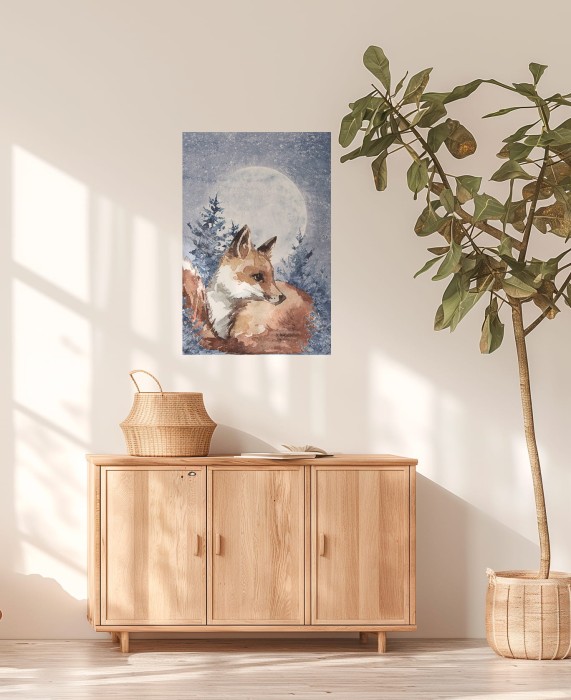 Plakat samoprzylepny LUNA lis