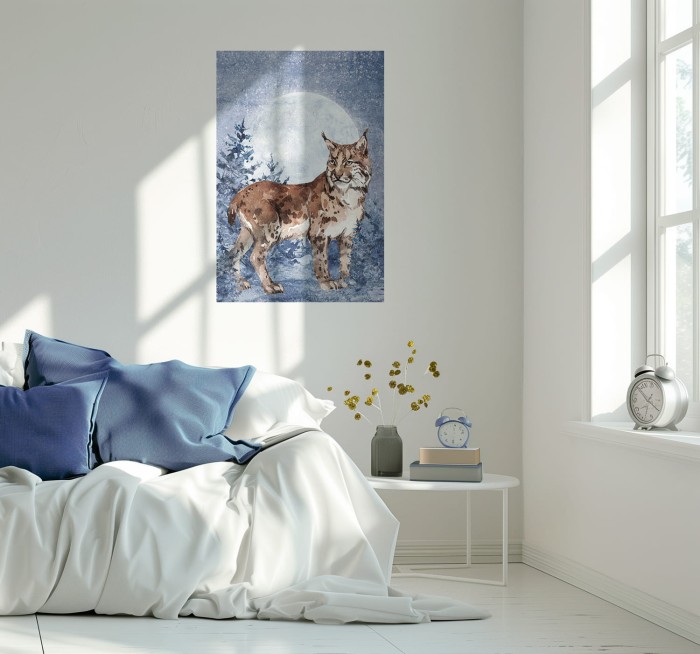 Plakat samoprzylepny LUNA ryś