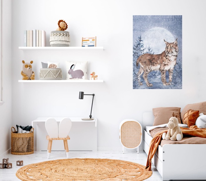 Plakat samoprzylepny LUNA ryś