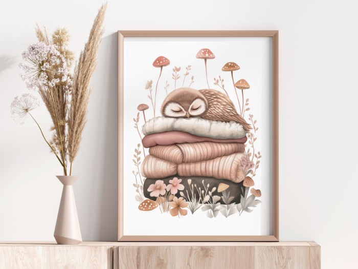 Plakat NAPTIME sówka