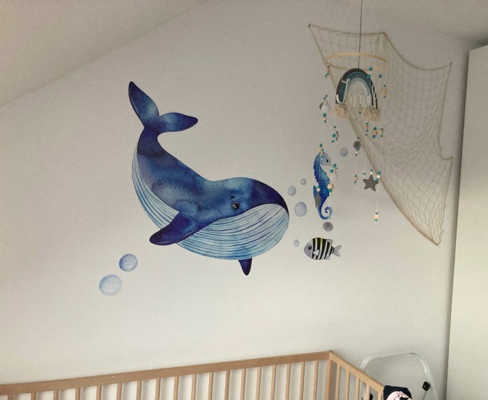 Naklejki dla dzieci wieloryb