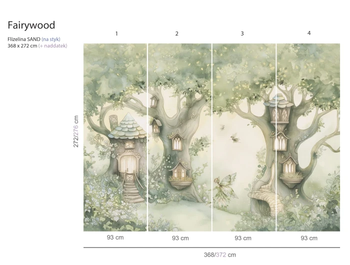 Tapeta outletowa FAIRYWOOD – 368 × 272 cm