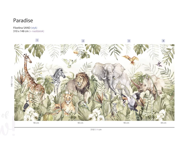 Tapeta outletowa PARADISE – 310 × 148 cm