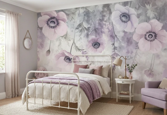 Tapeta z pastelowymi kwiatami FLORESSA