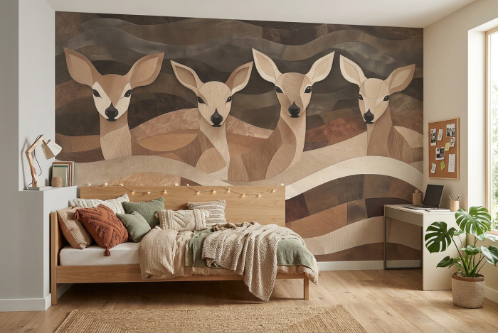 Tapete Wood Story - Deer