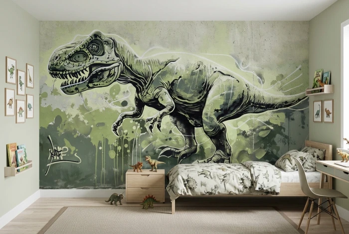 Tapeta graffiti z T-Rexem GRAFFIMALS