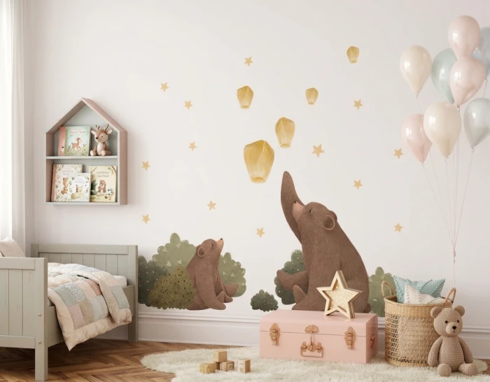 Naklejka NITEWISH miś