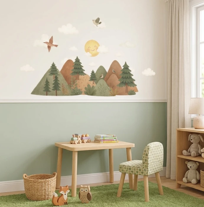 Wandtattoo Aufkleber Berge