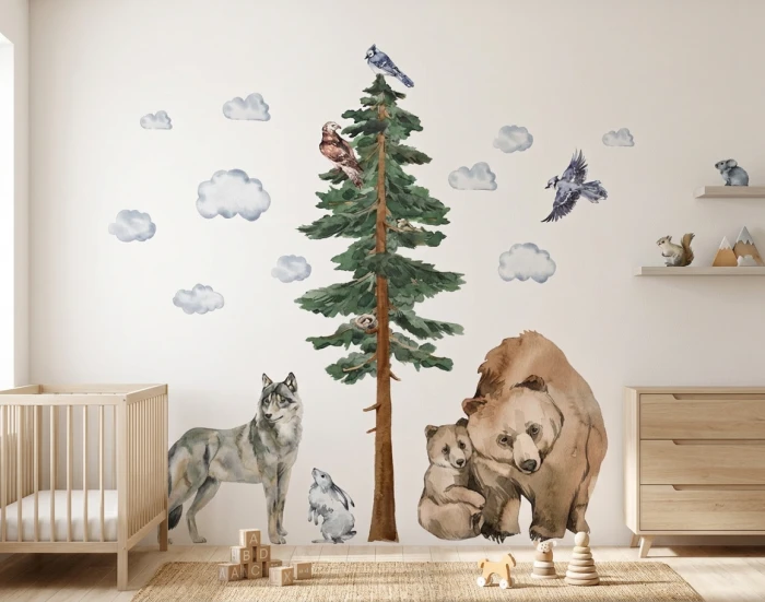 Naklejka zwierzęta leśne