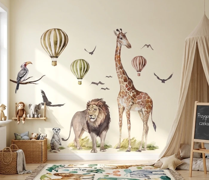 Naklejka SAVANNA - żyrafa