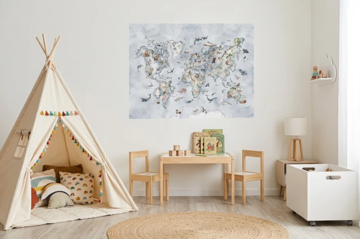 MAPA ŚWIATA - Plakat samoprzylepny