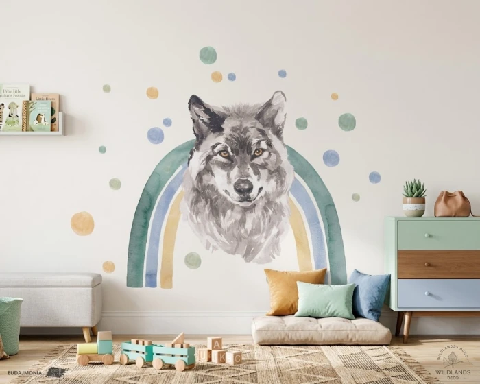 Wandtattoo FRIENDS WOLF