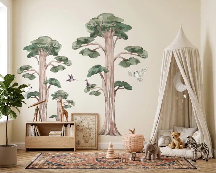 Wandtattoo Aufkleber SAFARI tree