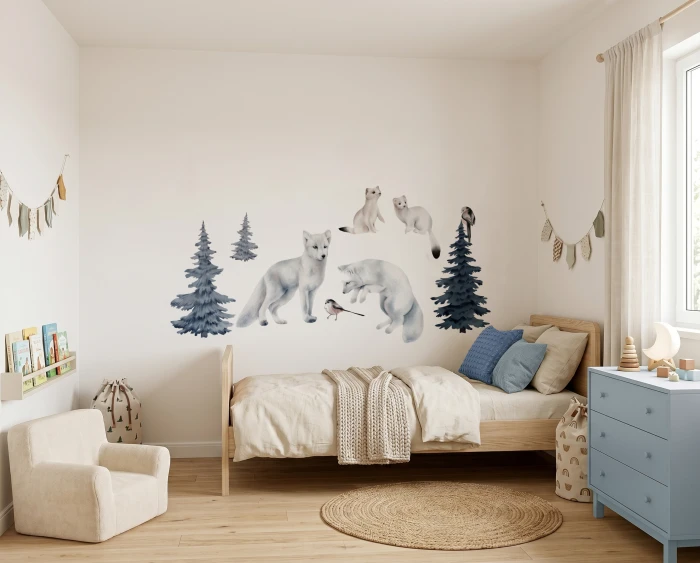 Naklejka ścienna lis