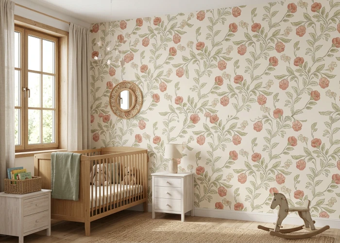 Tapeta kwiaty vintage