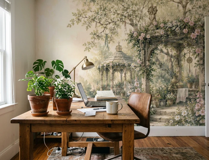 Tapeta z tajemniczym ogrodem inspirowana Mokoszą