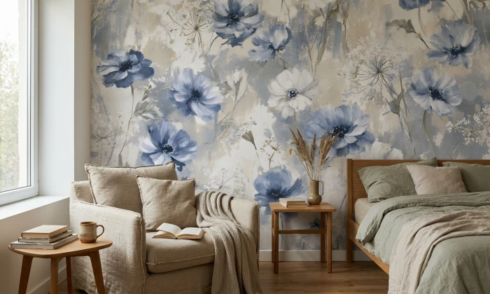 Wallpaper Mauve blue