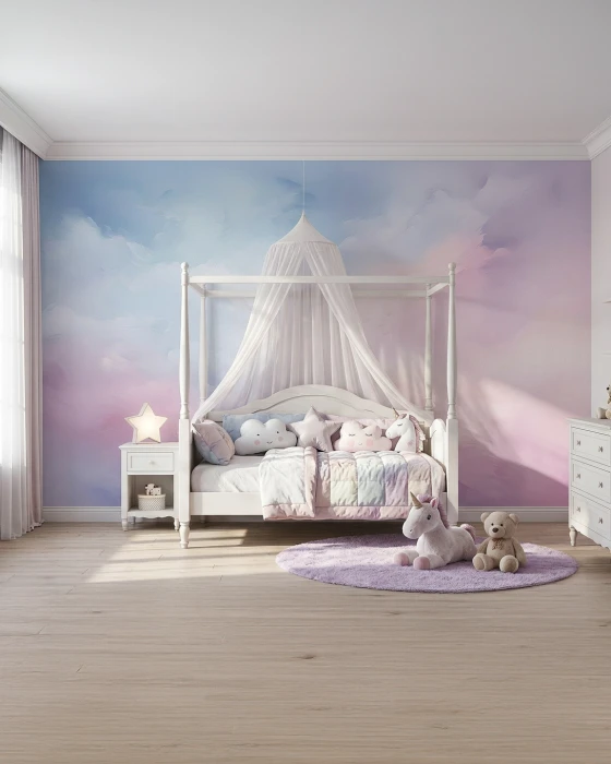 Pastelowa tapeta z chmurami WHISPER CLOUD
