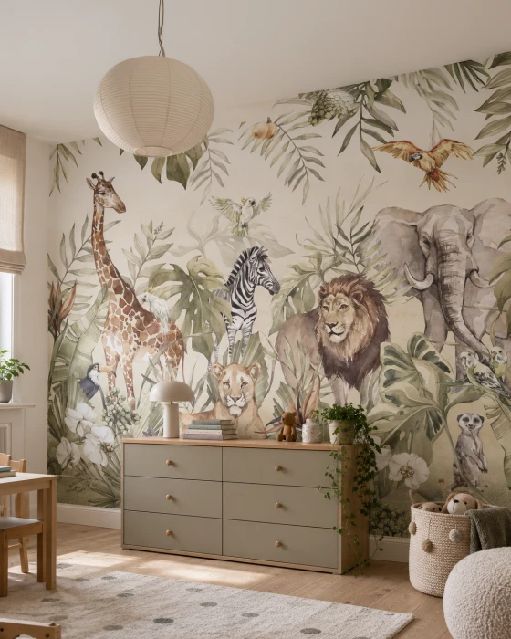 Tapeta safari ze zwierzętami PARADISE