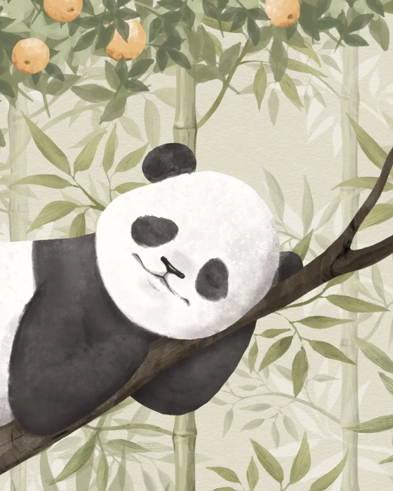 Tapeta panda w bambusowej dżungli