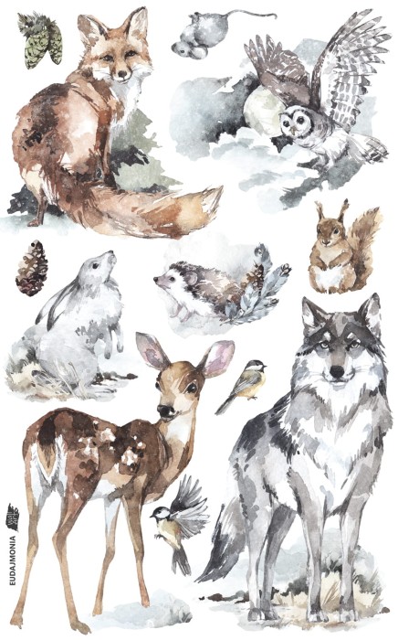 naklejki leśne dla dzieci