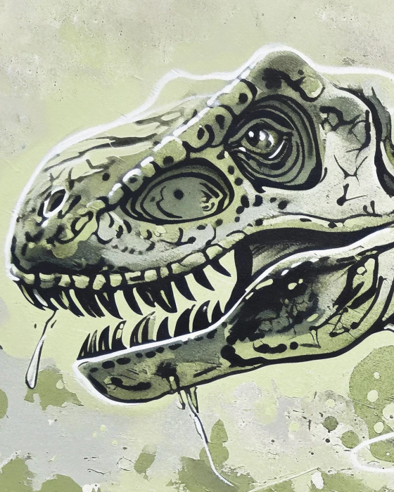 Tapeta T-Rex graffiti dla nastolatka