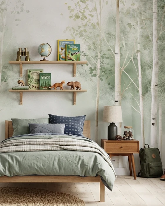 Tapeta z brzozowym lasem BIRCHWOOD
