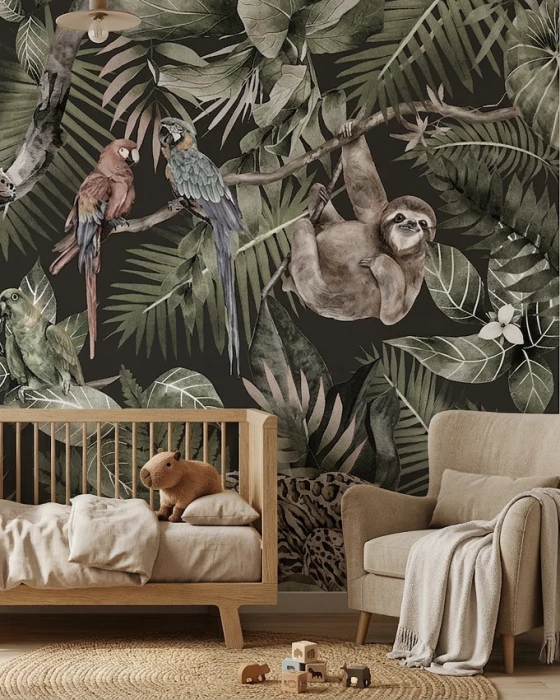 Tapeta z dżunglą AMAZONIA black