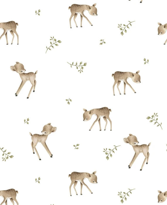 Detal tapety LITTLE ONE PATTERN II z sarenkami