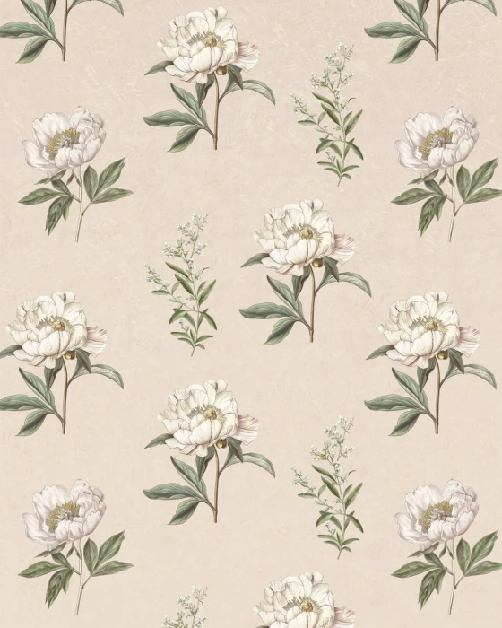 Tapeta LILIAN z hortensjami, anemonami i margerytkami